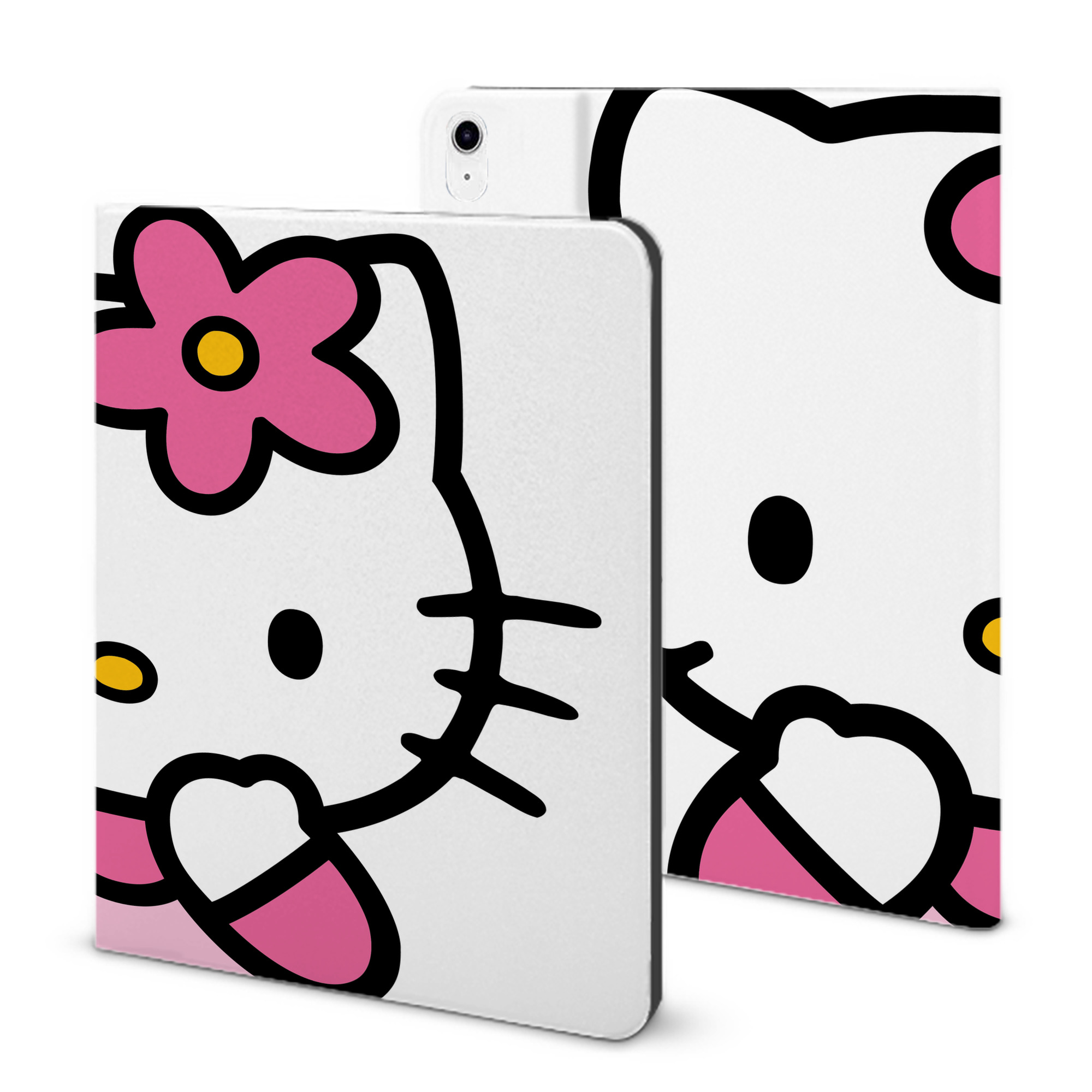 （画像用） Hello Kitty ハローキティ IPad ケース ブック型 PUレザー TPU 耐衝撃 軽量 薄型 ペン収納なし 全面保護 IPad 各モデル対応